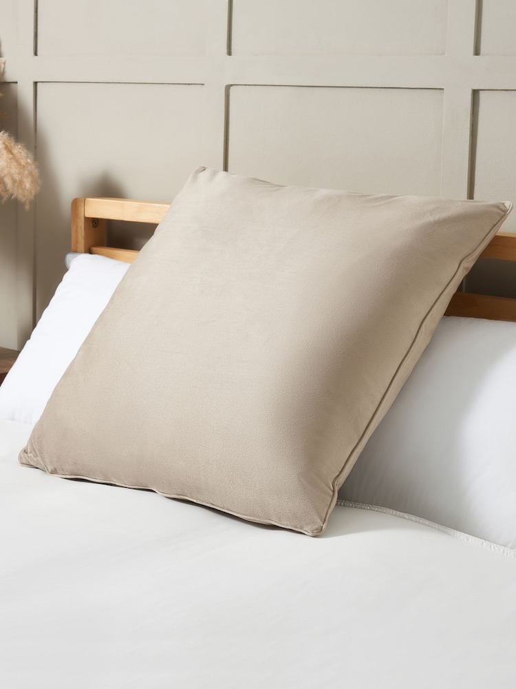 BHS 2 Pack Natural Velvet Velour Piped Edge Cushions - Image 1 of 4 BHS 2 Pack Natural Velvet Velour Piped Edge Cushions - Image 1 of 4
