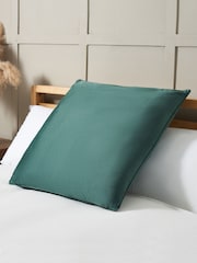BHS 2 Pack Green Velvet Velour Piped Edge Cushions - Image 1 of 4