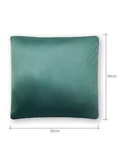 BHS 2 Pack Green Velvet Velour Piped Edge Cushions - Image 4 of 4
