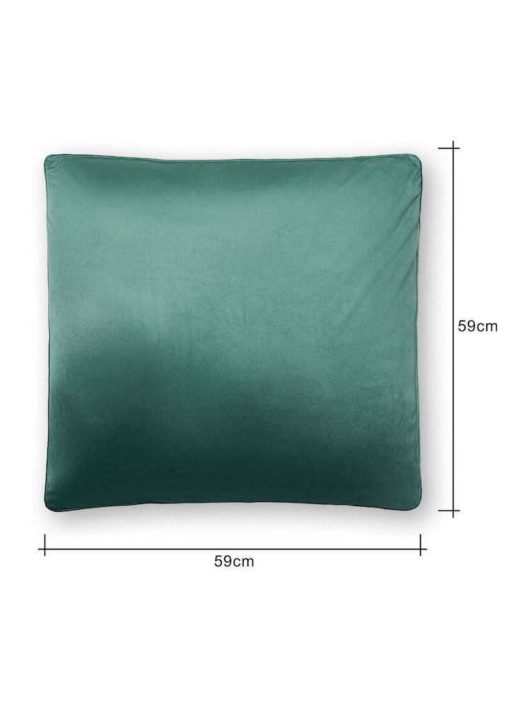 BHS 2 Pack Green Velvet Velour Piped Edge Cushions - Image 4 of 4