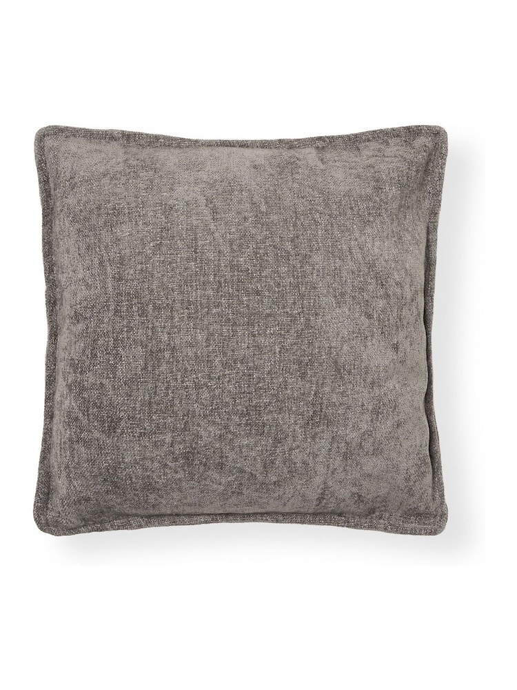 BHS 2 Pack Grey Oxford Chenille Cushions - Image 2 of 5 BHS 2 Pack Grey Oxford Chenille Cushions - Image 2 of 5