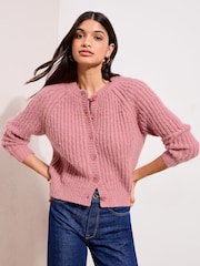 Roze - Cardigan Friends Like These Tricou la baza gâtului - Imaginea 1 din 4