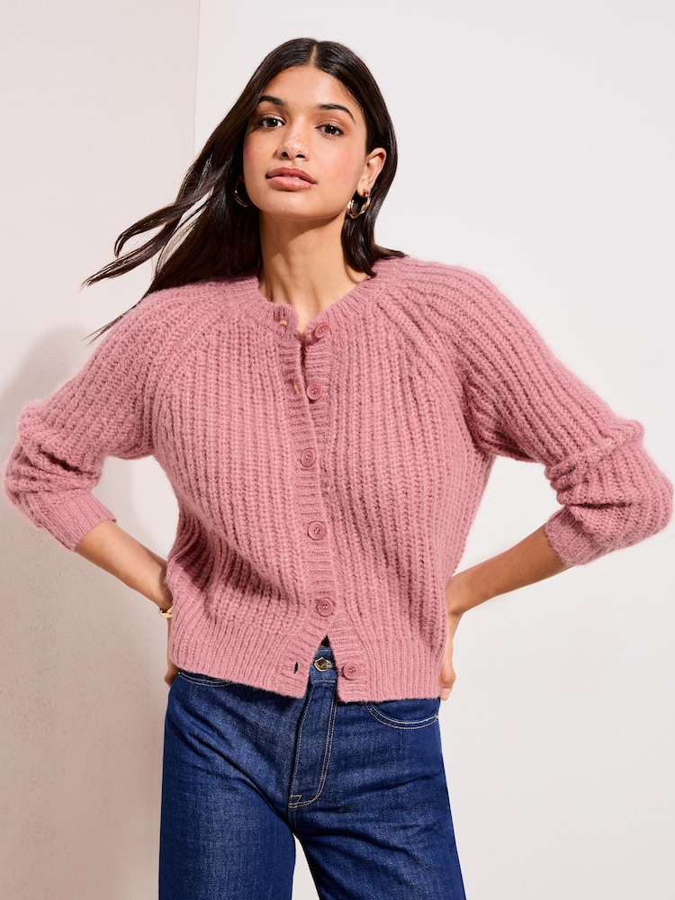 Roze - Cardigan Friends Like These Tricou la baza gâtului - Imaginea 1 din 4