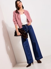 Roze - Cardigan Friends Like These Tricou la baza gâtului - Imaginea 2 din 4