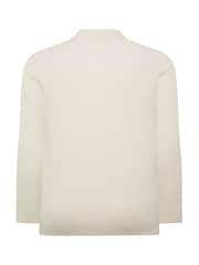 BadRhino Big & Tall Natural Chunky Ribbed Long Sleeve Knitted Polo Shirt - Image 6 of 6