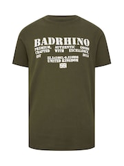 BadRhino Big & Tall Green Night Bragg Waffle Short Sleeve T-Shirt - Image 5 of 6