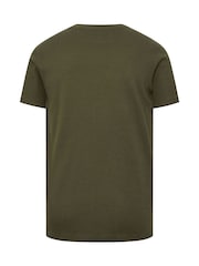 BadRhino Big & Tall Green Night Bragg Waffle Short Sleeve T-Shirt - Image 6 of 6