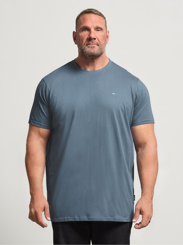 BadRhino Big & Tall Blue Longline T-Shirts 5 Pack - Image 2 of 5 BadRhino Big & Tall Blue Longline T-Shirts 5 Pack - Image 2 of 5