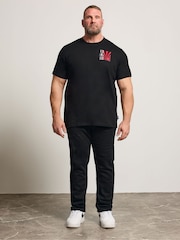 BadRhino Big & Tall Black Japanese Red Sun Print T-Shirt - Image 2 of 7