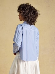 Bleu et blanc rayé - Chemise Oxford Raccourci Joules - Image 5 sur 10