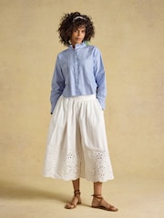 Bleu et blanc rayé - Chemise Oxford Raccourci Joules - Image 8 sur 10