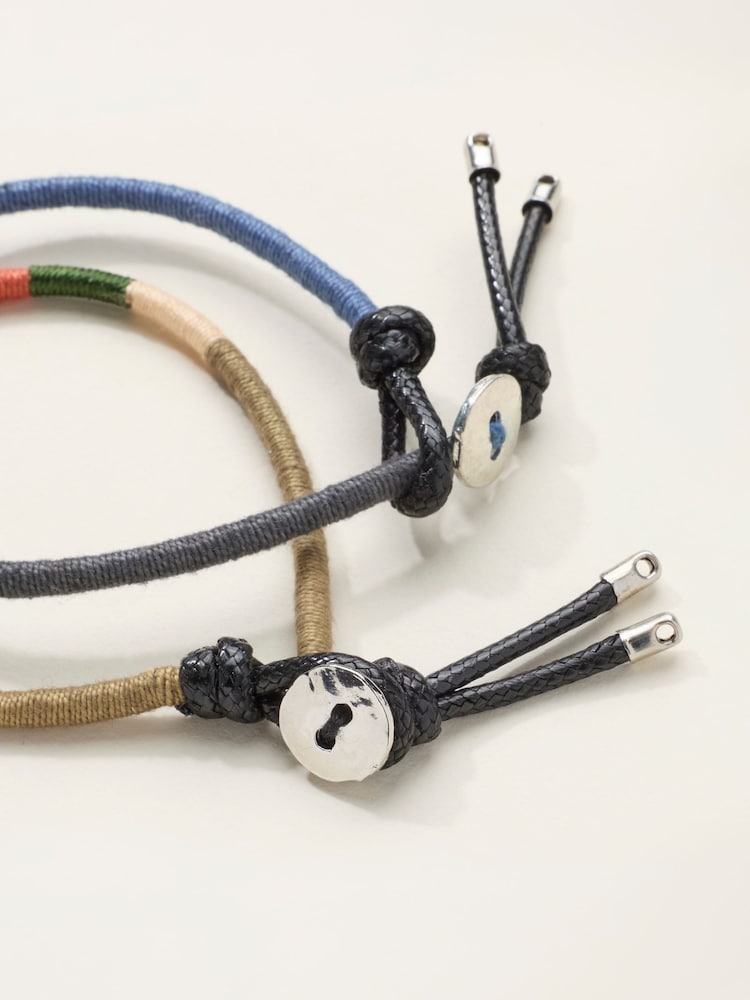 FatFace Multi Colour 2 Wrapped Bracelets - Image 2 of 2