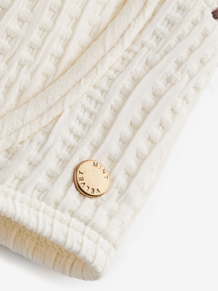 Mint Velvet Cream Whipstitch Non Padded Underwired Bikini Top - Image 3 of 3