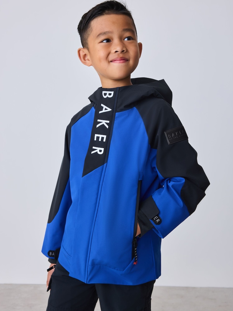 Baker by Ted Baker Blue/Black Baker by Ted Baker Shower Resistant Colourblock Jacket - Image 1 of 9 Baker by Ted Baker Blue/Black Baker by Ted Baker Shower Resistant Colourblock Jacket - Image 1 of 9