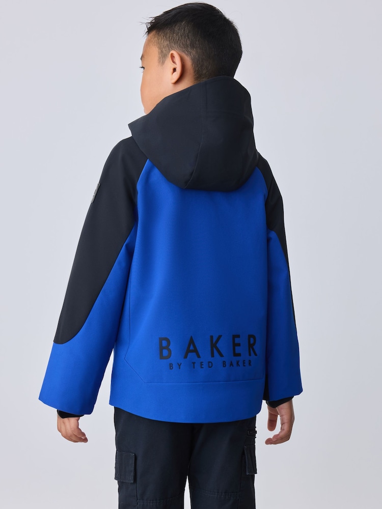Baker by Ted Baker Blue/Black Baker by Ted Baker Shower Resistant Colourblock Jacket - Image 2 of 9 Baker by Ted Baker Blue/Black Baker by Ted Baker Shower Resistant Colourblock Jacket - Image 2 of 9