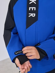 Baker by Ted Baker Blue/Black Baker by Ted Baker Shower Resistant Colourblock Jacket - Image 5 of 9