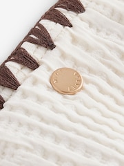 Mint Velvet Cream Whipstitch High Leg Bikini Breif - Image 2 of 3