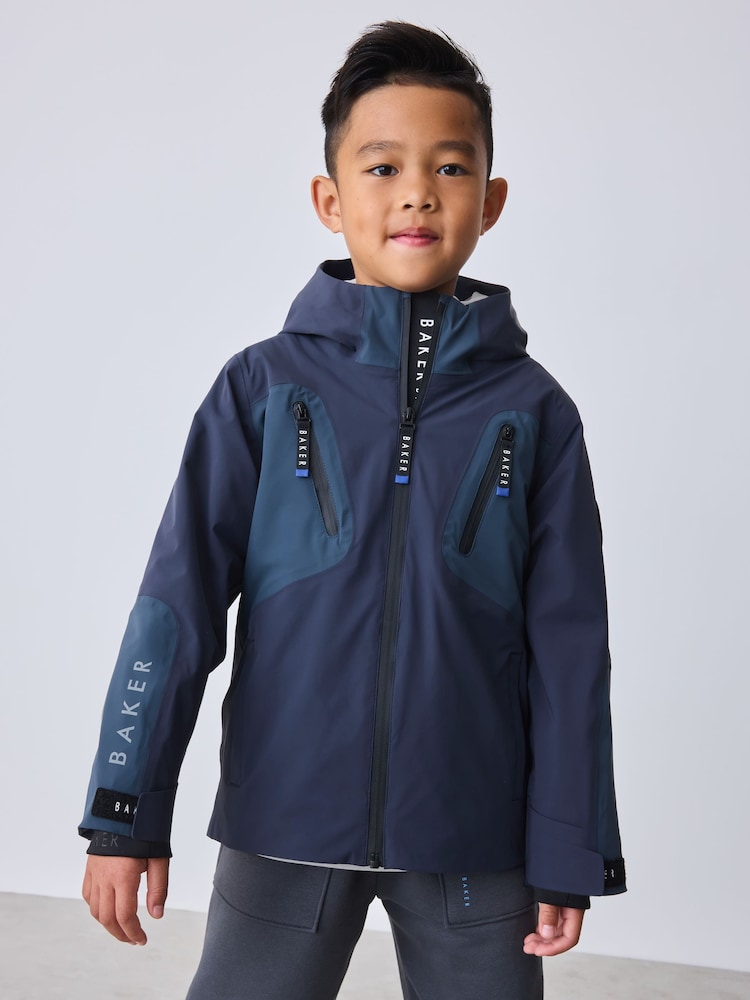 Baker by Ted Baker Navy Waterproof Lightweight Coat - Image 1 of 20 Baker by Ted Baker Navy Waterproof Lightweight Coat - Image 1 of 20