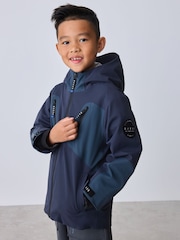Baker by Ted Baker Navy Waterproof Lightweight Coat - Image 3 of 20