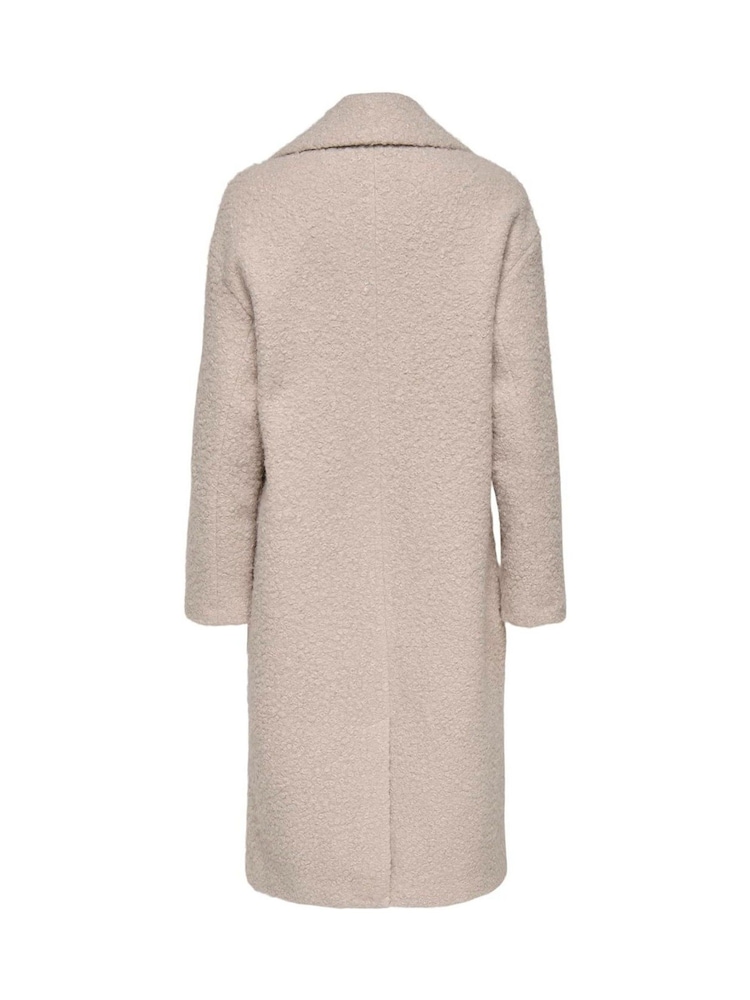 ONLY Cream Double Breasted Boucle Long Coat - Image 6 of 6 ONLY Cream Double Breasted Boucle Long Coat - Image 6 of 6