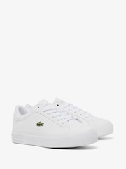 Lacoste White Power Court Trainers - Image 2 of 6