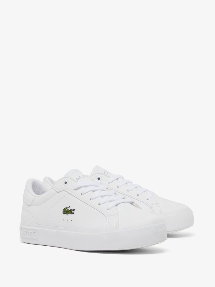 Lacoste White Power Court Trainers - Image 2 of 6