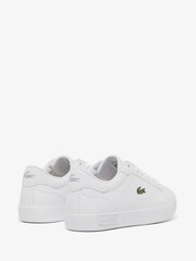 Lacoste White Power Court Trainers - Image 3 of 6