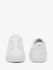 Lacoste White Power Court Trainers - Image 4 of 6
