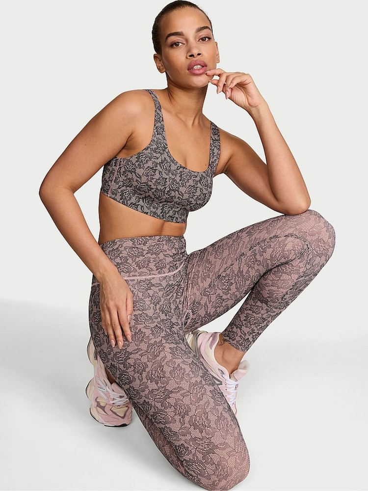 Victoria's Secret Black Lace Print Elevate™ Leggings - Image 1 of 3
