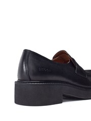 Moda in Pelle Black Sh Ivy Chunky Leather Loafers - Image 3 of 4