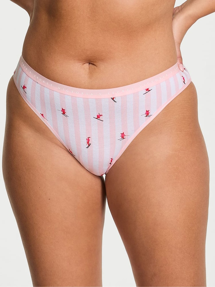 Victoria's Secret Pink Skier Stripes Bikini Knickers - Image 1 of 2 Victoria's Secret Pink Skier Stripes Bikini Knickers - Image 1 of 2