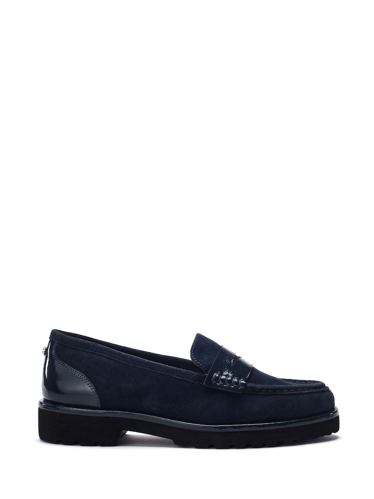 Moda in Pelle Blue Leather Tassel Loafers - Image 1 of 4 Moda in Pelle Blue Leather Tassel Loafers - Image 1 of 4