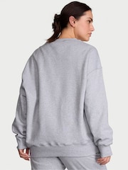 Victoria's Secret Medium Heather Grey Fleece Oversized Crewneck Sweatshirt - Image 2 of 2