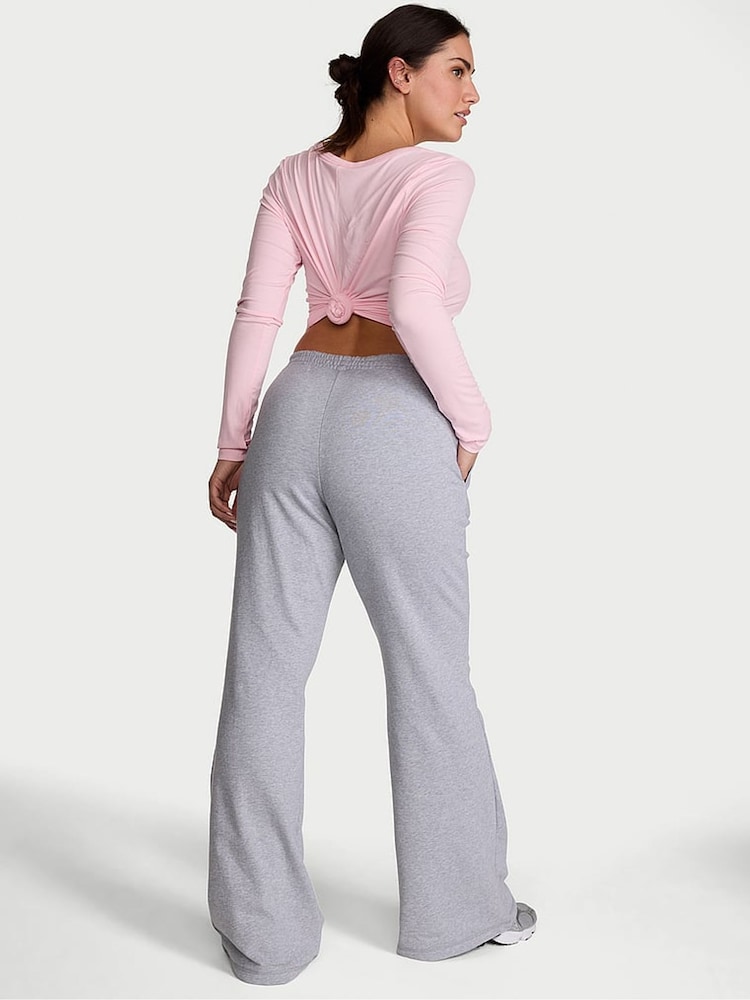 Victoria's Secret Heather Grey Terry Flared Joggers - Image 2 of 2