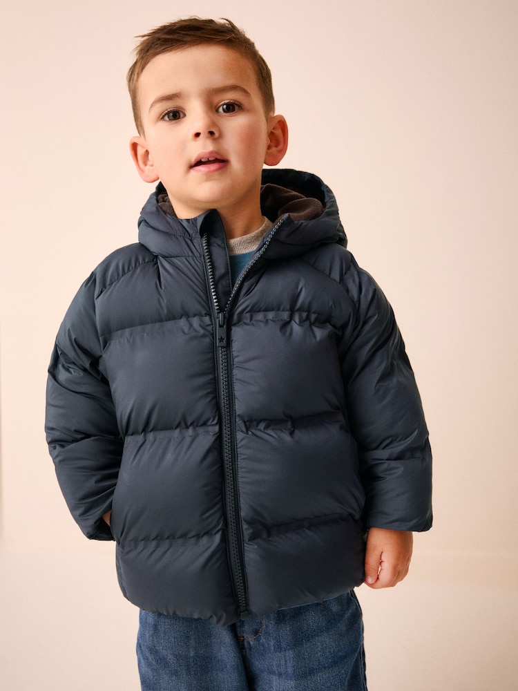 Navy Padded Coat (3mths-7yrs) - Image 1 of 9 Navy Padded Coat (3mths-7yrs) - Image 1 of 9