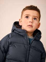 Navy Padded Coat (3mths-7yrs) - Image 4 of 9