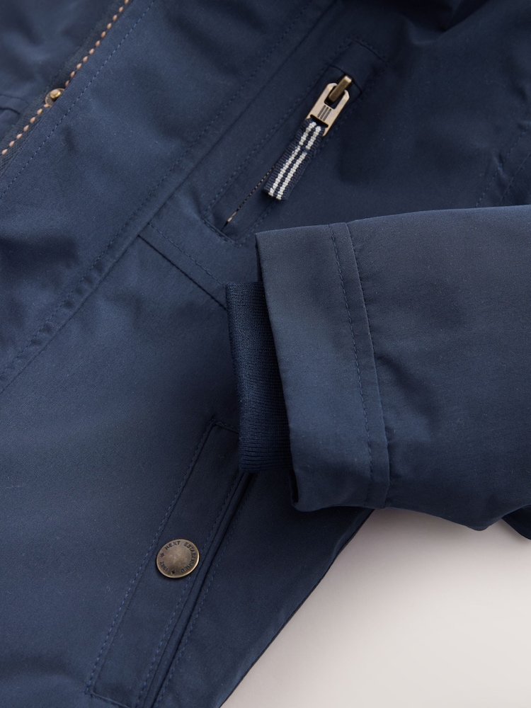 Navy Waterproof Borg Lined Parka (3mths-7yrs) - Image 10 of 10 Navy Waterproof Borg Lined Parka (3mths-7yrs) - Image 10 of 10