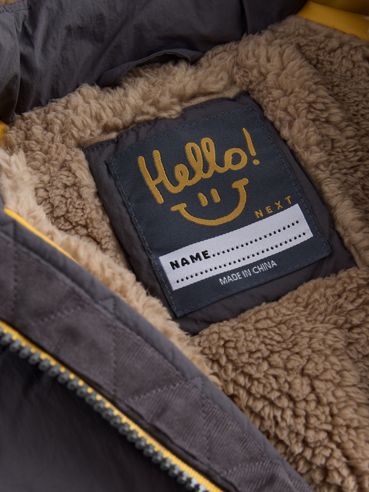 Grey Borg Lined Padded Coat (6mths-7yrs) - Image 13 of 13 Grey Borg Lined Padded Coat (6mths-7yrs) - Image 13 of 13