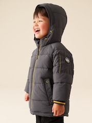 Grey Borg Lined Padded Coat (6mths-7yrs) - Image 2 of 13