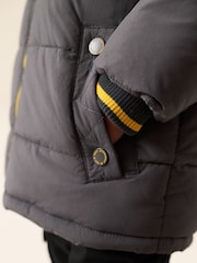 Grey Borg Lined Padded Coat (6mths-7yrs) - Image 5 of 13