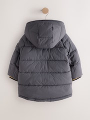 Grey Borg Lined Padded Coat (6mths-7yrs) - Image 8 of 13