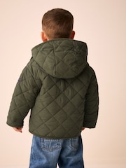 Green Quilted Borg Lined Coat (3mths-7yrs) - Image 4 of 12