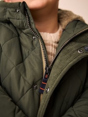 Green Quilted Borg Lined Coat (3mths-7yrs) - Image 7 of 12