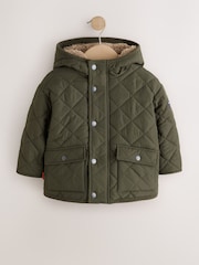Green Quilted Borg Lined Coat (3mths-7yrs) - Image 8 of 12