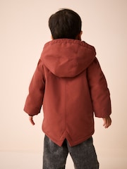 Rust Brown Waterproof Borg Lined Parka (3mths-7yrs) - Image 3 of 11