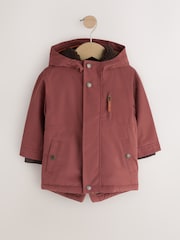 Rust Brown Waterproof Borg Lined Parka (3mths-7yrs) - Image 5 of 11