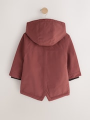 Rust Brown Waterproof Borg Lined Parka (3mths-7yrs) - Image 7 of 11