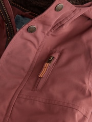 Rust Brown Waterproof Borg Lined Parka (3mths-7yrs) - Image 9 of 11
