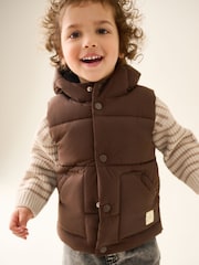 Brown Hooded Gilet (3mths-10yrs) - Image 4 of 9