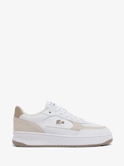 Lacoste White L001 Ace Leather Trainers - Image 1 of 2